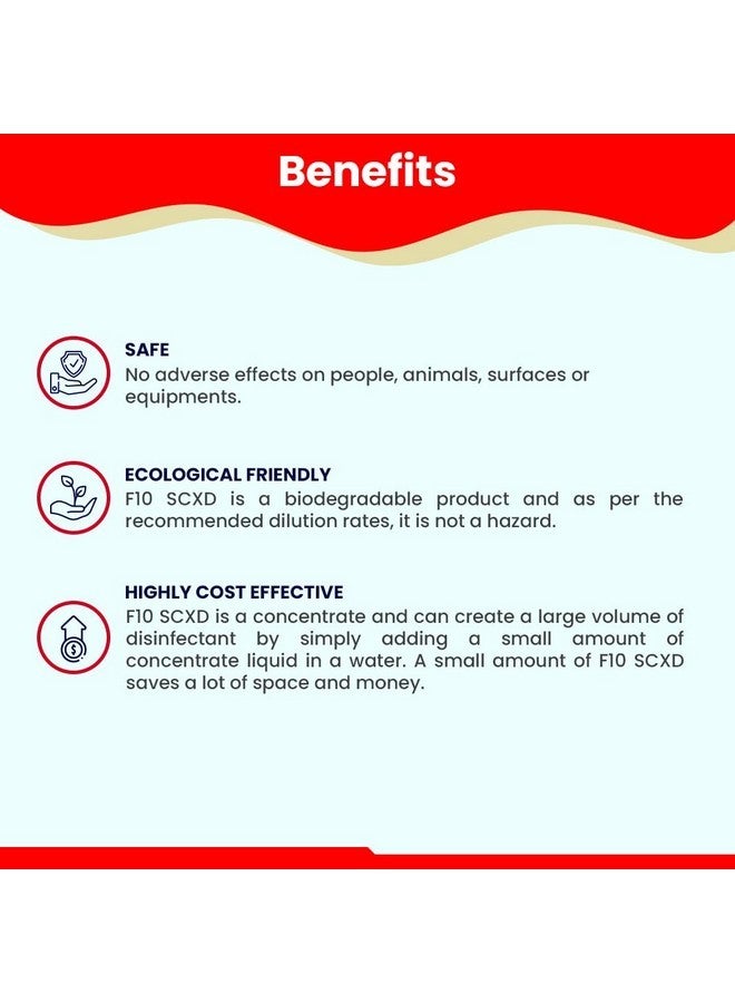 F10 SCXD Concentrated All Purpose Disinfectant Cleaner with Soap for Kennels, Litter Box, Cage, Terrariums, Habitats, Vet Practices - 100 ml (3.4oz) - Image 5