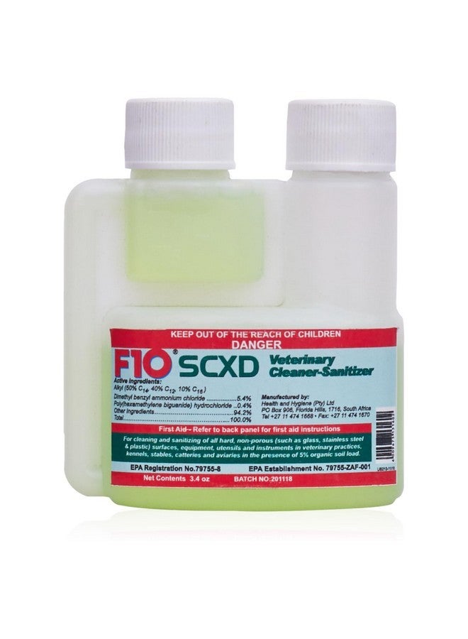 F10 SCXD Concentrated All Purpose Disinfectant Cleaner with Soap for Kennels, Litter Box, Cage, Terrariums, Habitats, Vet Practices - 100 ml (3.4oz) - Image 1