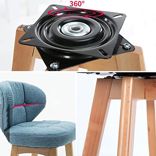 Lokatall 6 Inch Swivel Plate - Heavy Duty Turntable Bearing With 360 Rotating Base for Bar Stool, Chair, TV Table, Boat Seat - Square Steel Ball Bearing - Image 5