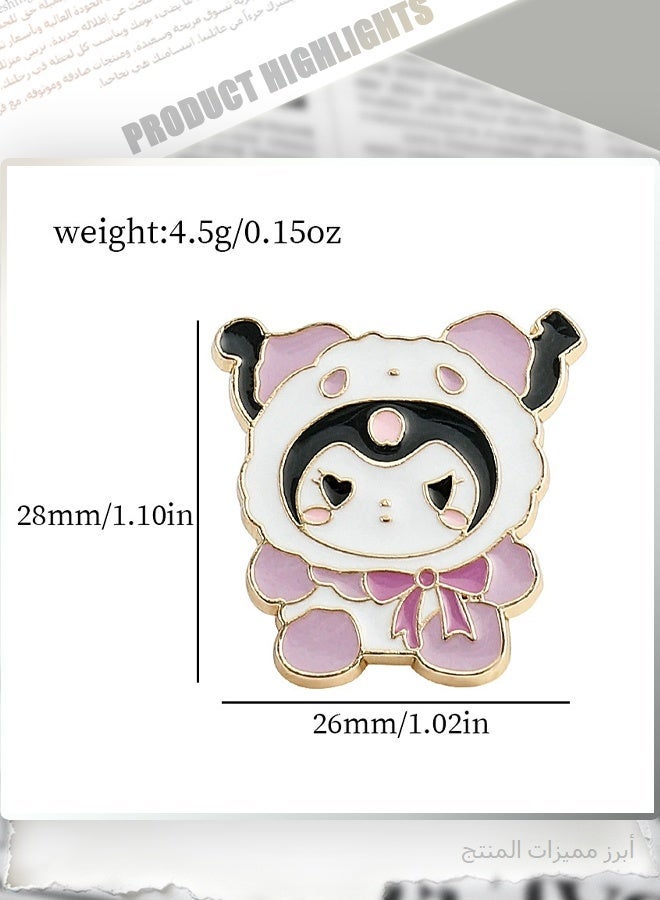 Sanrio 4PCS Cute Enamel Pins Set, 30mm Cartoon Character Badges, Kawaii Lapel Pin Brooches for Backpacks Clothes Decoration, Gift for Kids Girls - Image 2