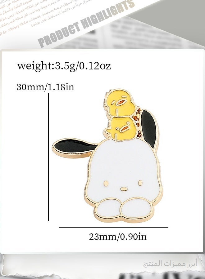 Sanrio 4PCS Cute Enamel Pins Set, 30mm Cartoon Character Badges, Kawaii Lapel Pin Brooches for Backpacks Clothes Decoration, Gift for Kids Girls - Image 4