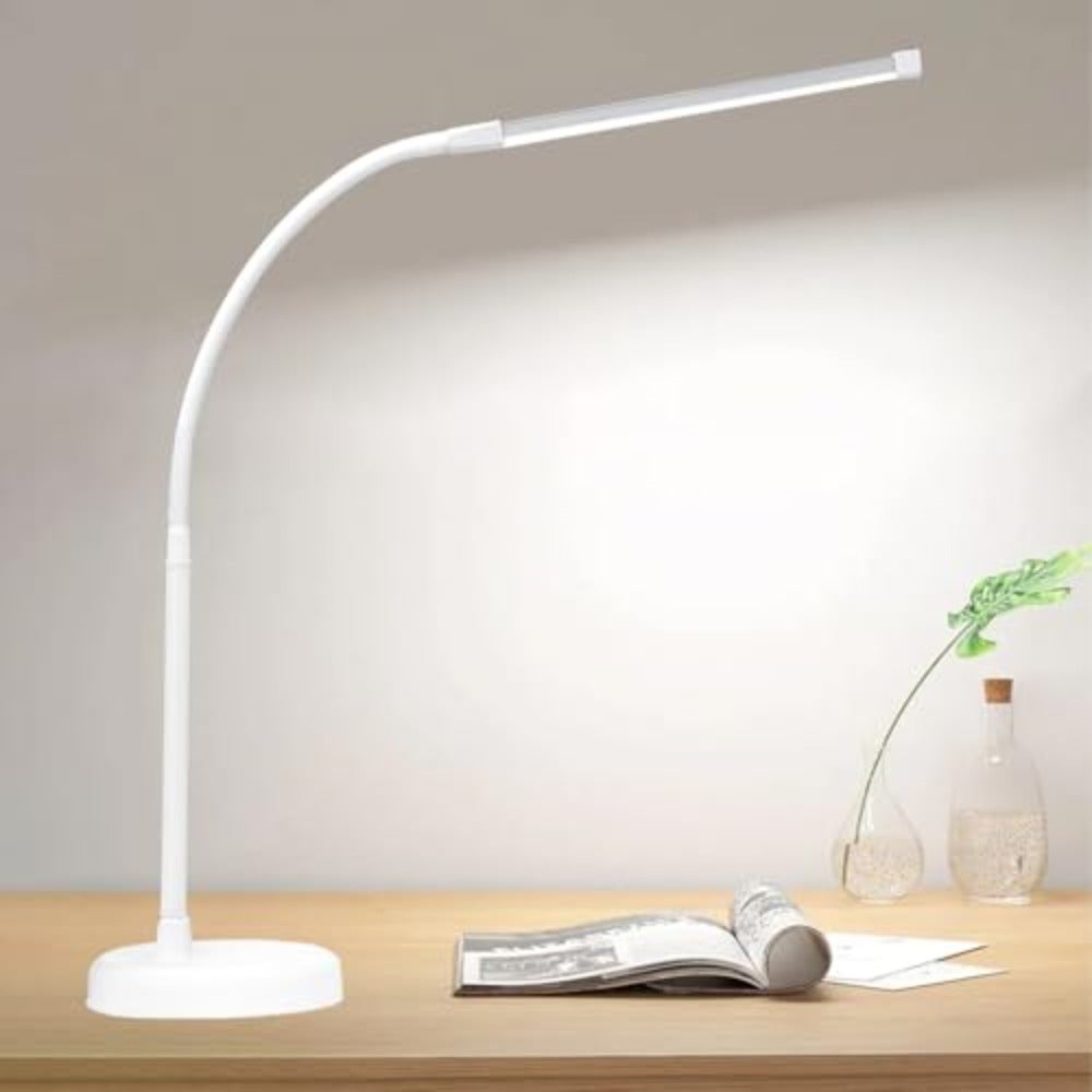 Desk Lamp, Swing Arm Architect Task Lamp with Long Flexible Gooseneck, 3 Color Modes, and USB Adapter, Dimmable Desk Light for Home/Office/Drafting/Reading/Piano