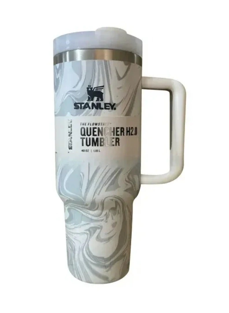 Stanley 40 Oz Tumbler with Handle and Straw – Leak Resistant Flip Lid, Vacuum Insulated, Stainless Steel Portable Travel Mug –. Keeps Drinks Hot or Cold for Hours - Image 1