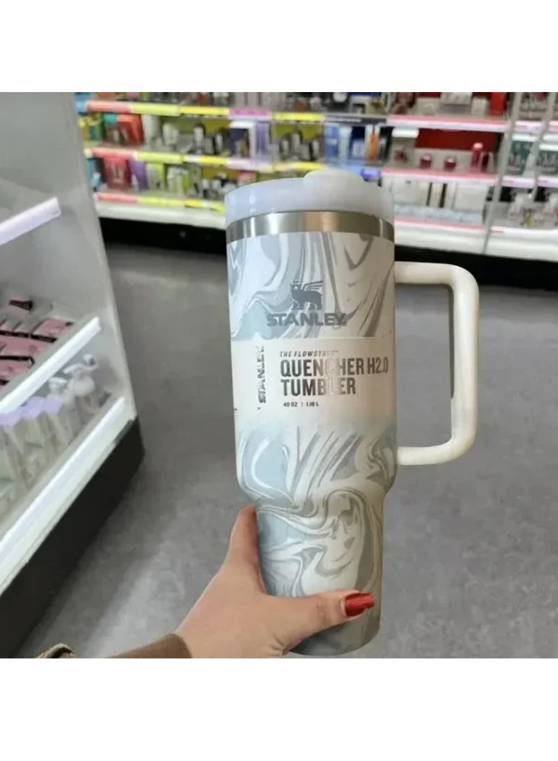 Stanley 40 Oz Tumbler with Handle and Straw – Leak Resistant Flip Lid, Vacuum Insulated, Stainless Steel Portable Travel Mug –. Keeps Drinks Hot or Cold for Hours - Image 3