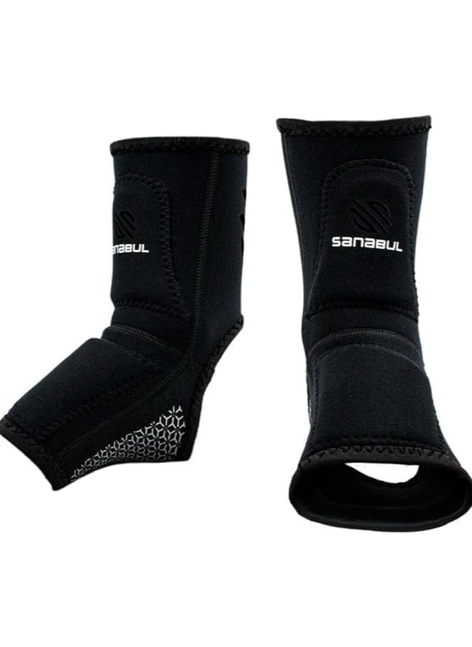 Sanabul  Essential Striking Gel Ankle Guard for MMA Kickboxing | Ankle Sleeves for Men & Women | MMA Kickboxing Muay Thai Ankle Support and Protection (Pair) (Green, S/M)  - Image 2