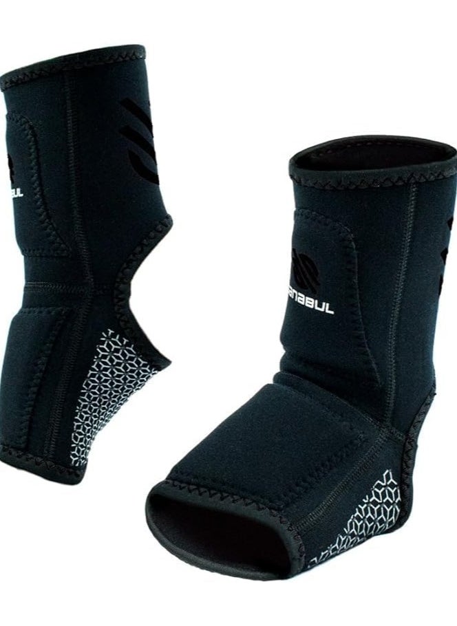 Sanabul  Essential Striking Gel Ankle Guard for MMA Kickboxing | Ankle Sleeves for Men & Women | MMA Kickboxing Muay Thai Ankle Support and Protection (Pair) (Green, S/M)  - Image 4