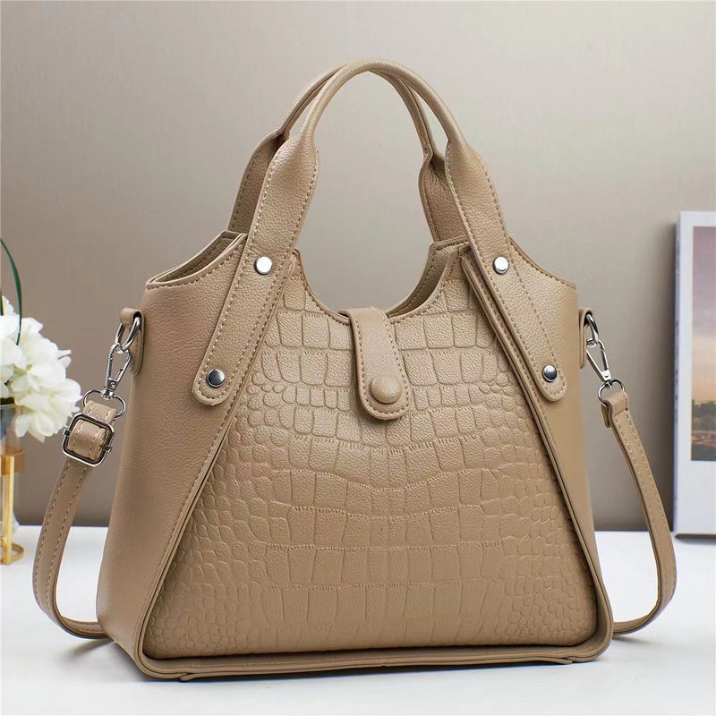 New Internet Celebrant Stone Pattern Stitching Fashion All-Match Fashion Korean Women'S Handbag Shoulder Crossbody Bag - Image 1