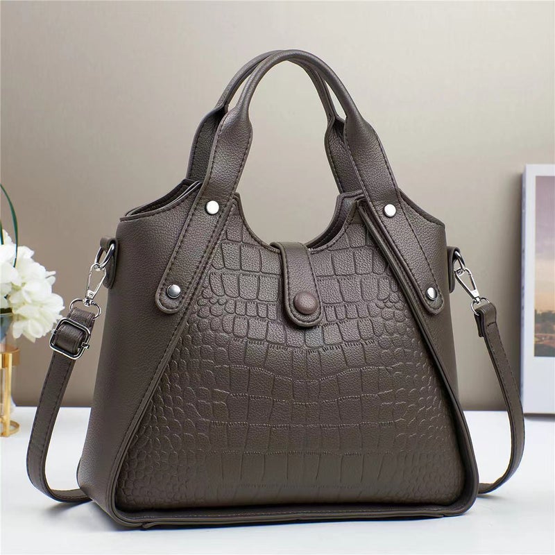 New Internet Celebrant Stone Pattern Stitching Fashion All-Match Fashion Korean Women'S Handbag Shoulder Crossbody Bag - Image 3