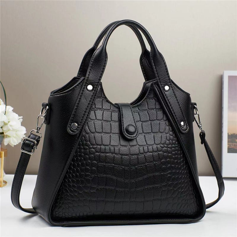 New Internet Celebrant Stone Pattern Stitching Fashion All-Match Fashion Korean Women'S Handbag Shoulder Crossbody Bag - Image 2