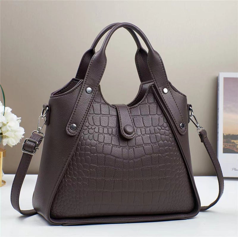 New Internet Celebrant Stone Pattern Stitching Fashion All-Match Fashion Korean Women'S Handbag Shoulder Crossbody Bag - Image 5