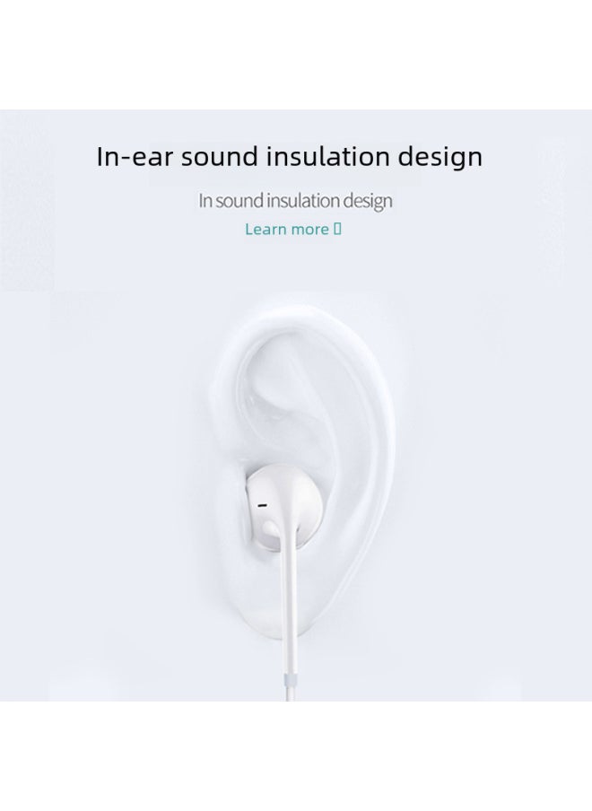 Generic - For IPhone 6x 7 8 11 12 Android Huawei Typec Wired Wire Control Headset Apple Flat Head-Color:Apple Wired Bluetooth Not Pop Window (Apple Flat Head) - Image 1