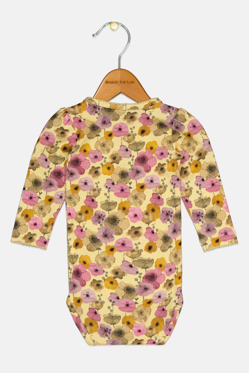 NAME IT Toddlers Girl Floral Print Bodysuit, Multicolor - Image 2