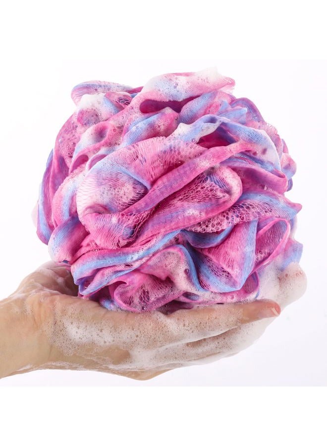 BTYMS 4 Pieces 75g/pc Shower Loofahs Large Bath Sponge Mesh Pouf Wash Puff Shower Poof Body Loofas for Bathing - Image 3