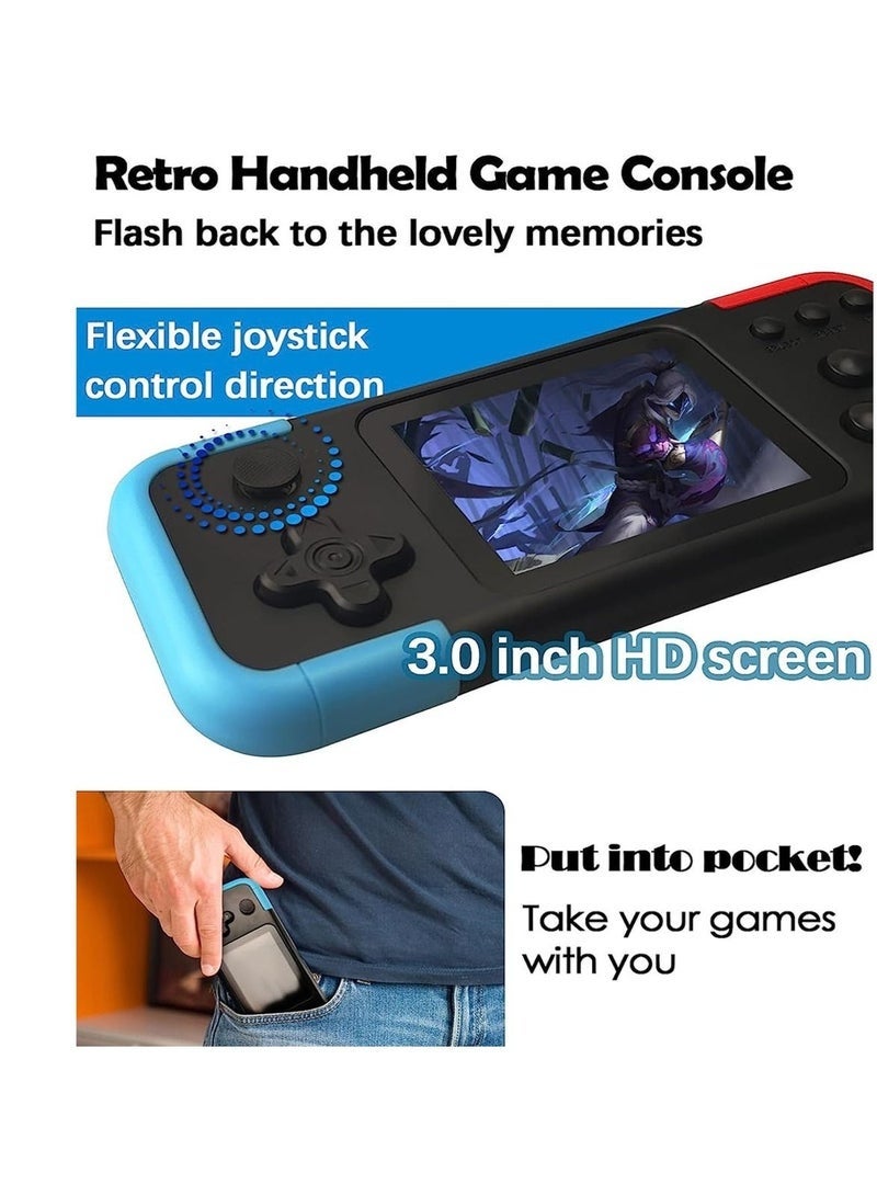 SUP Mini Handheld Game Console 3.0 Inch Screen Portable Video Game System, Retro Arcade Gaming Device with 2 Player Support, Built-in Classic Games, Rechargeable Travel Gaming Machine (Black) - Image 2