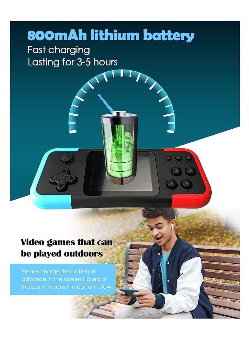 SUP Mini Handheld Game Console 3.0 Inch Screen Portable Video Game System, Retro Arcade Gaming Device with 2 Player Support, Built-in Classic Games, Rechargeable Travel Gaming Machine (Black) - Image 5