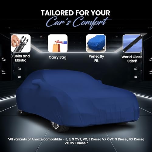 AutoGuys Car Cover Waterproof TU-I for Honda Amaze (New) [Year 2018 Onwards] - Amaze (New) Car Cover Dust & UV Protection Amaze (New) Car Body Cover with Mirror Pocket Soft Cotton Lining - Image 2