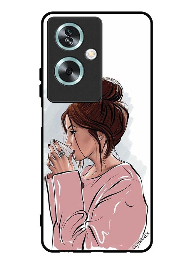 Covernex Protective Case Cover For Oppo A2 Girl Drinking Tea Art - Image 1