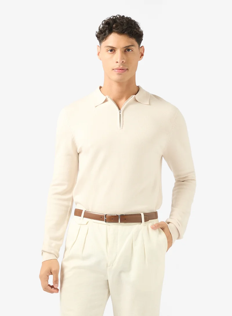 BRAVE SOUL A MENS LONG SLEEVE 14 ZIP PLACKET