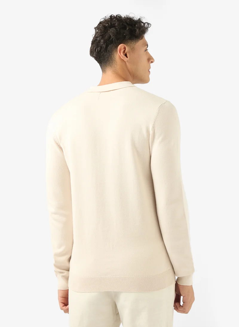 BRAVE SOUL A MENS LONG SLEEVE 14 ZIP PLACKET