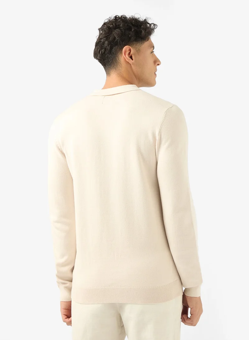 BRAVE SOUL A MENS LONG SLEEVE 14 ZIP PLACKET