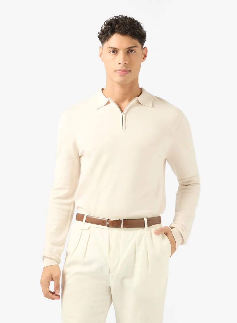 BRAVE SOUL A MENS LONG SLEEVE 14 ZIP PLACKET