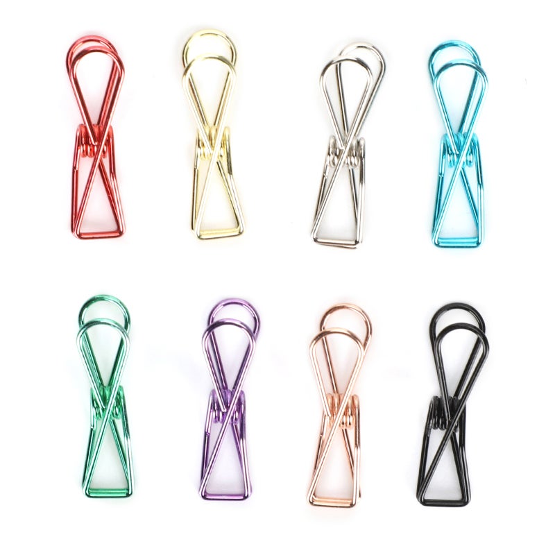 Hollow Fish Clips: 3D Hollow Shape High Elasticity Spring Metal - Fade-Resistant Colorful Metal Small Clips for Home Office Study Document Organization - Image 5