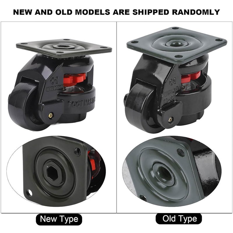 Heavy Duty Industrial Leveling Caster Wheels 4 Inch Adjustable for Moving Equipment - Image 4