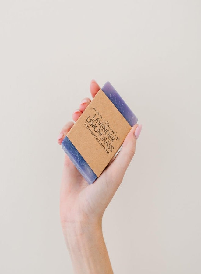 River Birch Lavender Lemongrass Handcrafted, Cold Process 5 oz. Soap Bars 3-pack – Vegan and Cruelty-Free - Image 2
