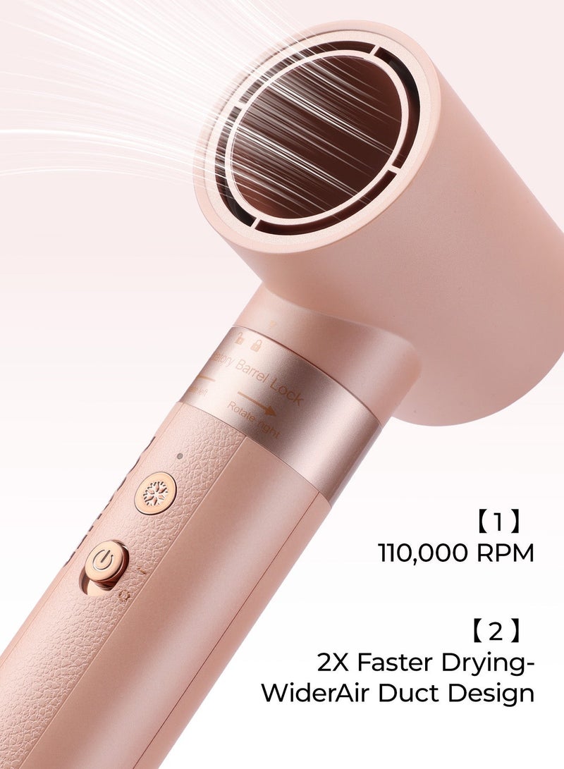 DOSCHER 1500W 5-in-1 Multi-Functional Hair Styler and Hairdryer, Equipped with A Curling Iron, Two Sizes of Ventilation Comb, Three Temperature Settings, One-Button Cool Air Function, and Double The Drying Speed. - Image 2