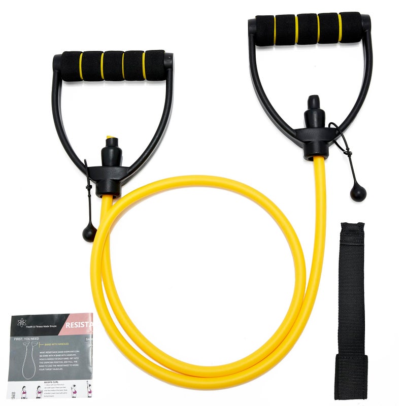 ZHIAMZ Resistance Band with Handles and Door Anchor Adjustable Exercise Tube Band for Physical Therapy Strength Training Pilates and Home Workouts - Image 2