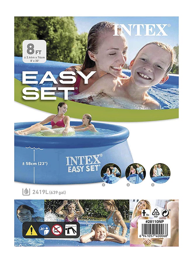 INTEX Lightweight Unique Design Circular Portable Easy Set Vinyl Swimming Pool 305x76cm - Image 3