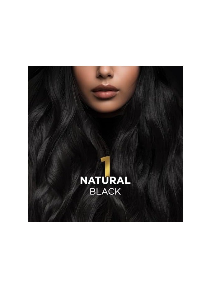 BBLUNT Salon Secret High Shine Conditioning Hair Colour With MaliPeptide BondTech™ to reduce breakage | Natural Black-1 | No Ammonia, 100% Grey Coverage | Long Lasting Permanent Colour | Salon at home - Image 3