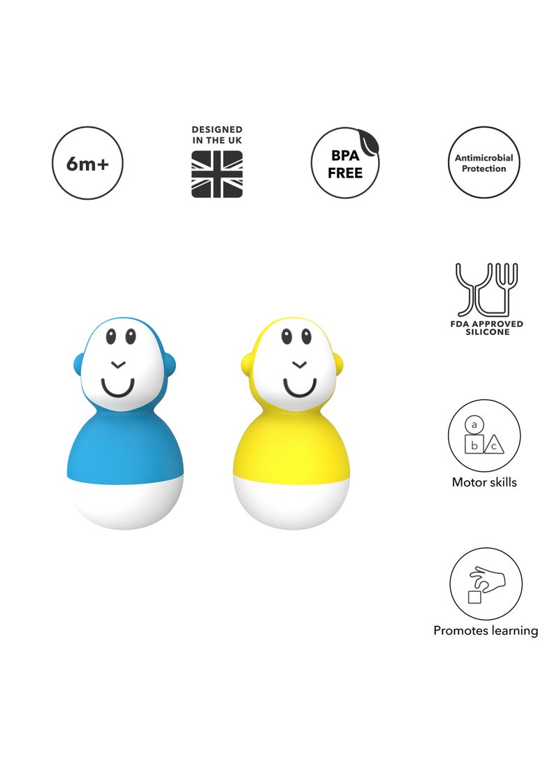 MATCHSTICK MONKEY Bathtime Wobblers Blue & Yellow  - Image 2
