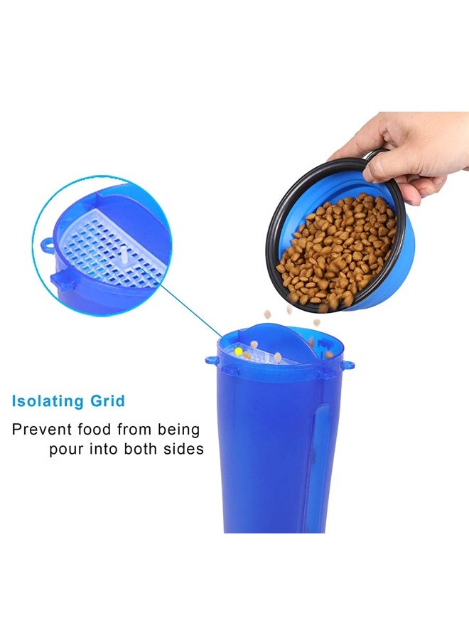 Neostyle Neostyle Portable Dog Water Bottle with 2 Collapsible Silicone Bowls Blue  - Image 4