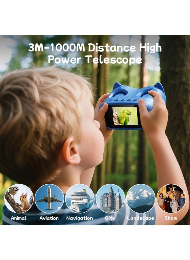 بلو فاير مجهر وتلسكوب رقمي 2 في 1 للأطفال باللون الأزرق - تكبير حتى 1000X مع كاميرا 1080P HD لتصوير الصور والفيديو | شاشة IPS مقاس 2 بوصة | لعبة تعليمية STEM للاستكشاف العلمي | يدعم بطاقة Micro SD حتى 128 جيجابايت | بطارية 600 مللي أمبير | هدية مثالية للأولاد والبنات من عمر 3 إلى 12 سنة |  بطاقة الذاكرة غير متضمنة - Image 2