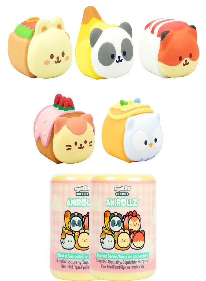 Hamee Anirollz [Series 2] Cute Squishy Collectible Figurine [Birthday Gift Bags, Party Favors, Gift Basket Filler] for Adults and Teens - 2 Pc. - Image 1