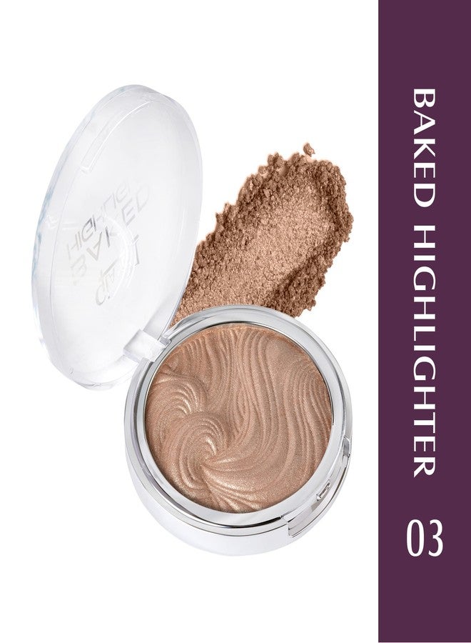 Glam 21 Glam21 Baked Highlighter|Silky Pigments|Mettalic Finish|Long Lasting Shimmer Look|Creamy Texture|Highly Blendable,Long Wear|Suitable for All Skin Type|8gm-01 - Image 3