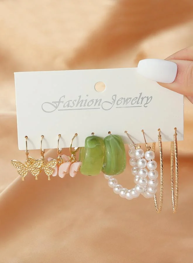 Take Two Set of 5 - Heart Butterfly Drop Earring