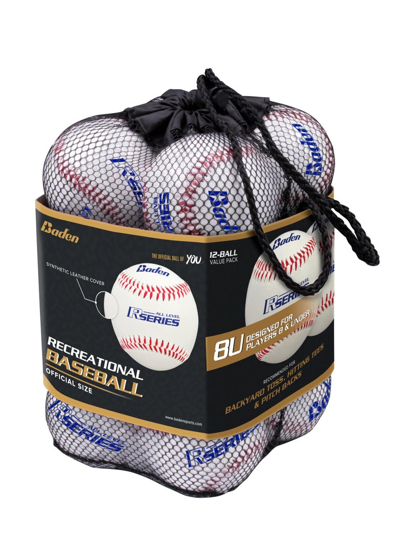 Baden All Level RSeries Recreation Practice Baseballs Youth Bag of 12