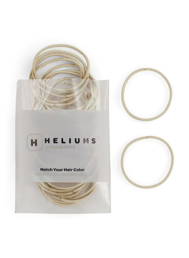 Heliums Thin Hair Elastics - Light Blonde - 2mm Ties for Thin Hair, 1.75 Inch, Medium Hold No Damage Ponytail Holders - 40 Count - Image 2