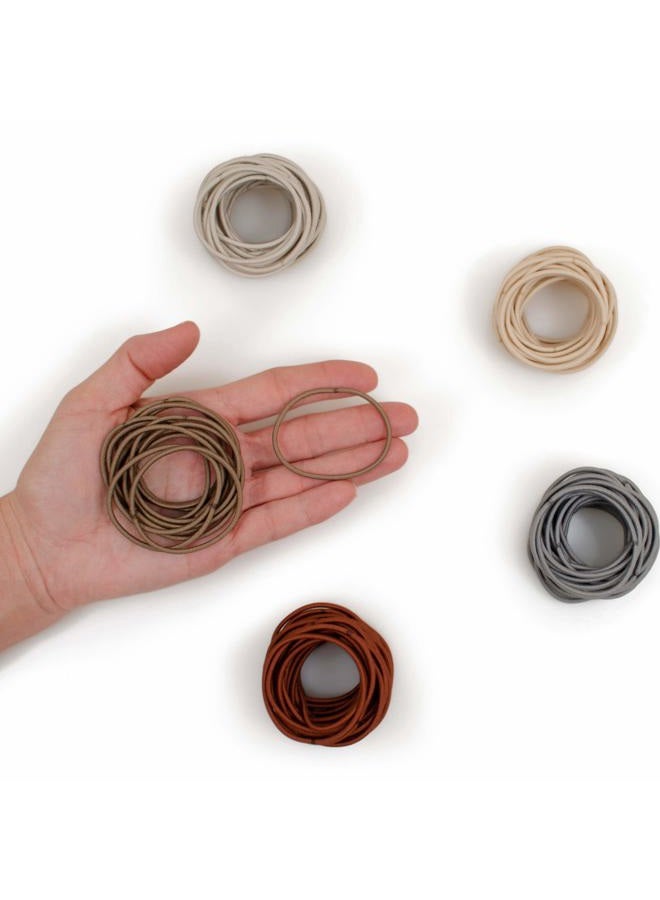 Heliums Thin Hair Elastics - Light Blonde - 2mm Ties for Thin Hair, 1.75 Inch, Medium Hold No Damage Ponytail Holders - 40 Count - Image 5