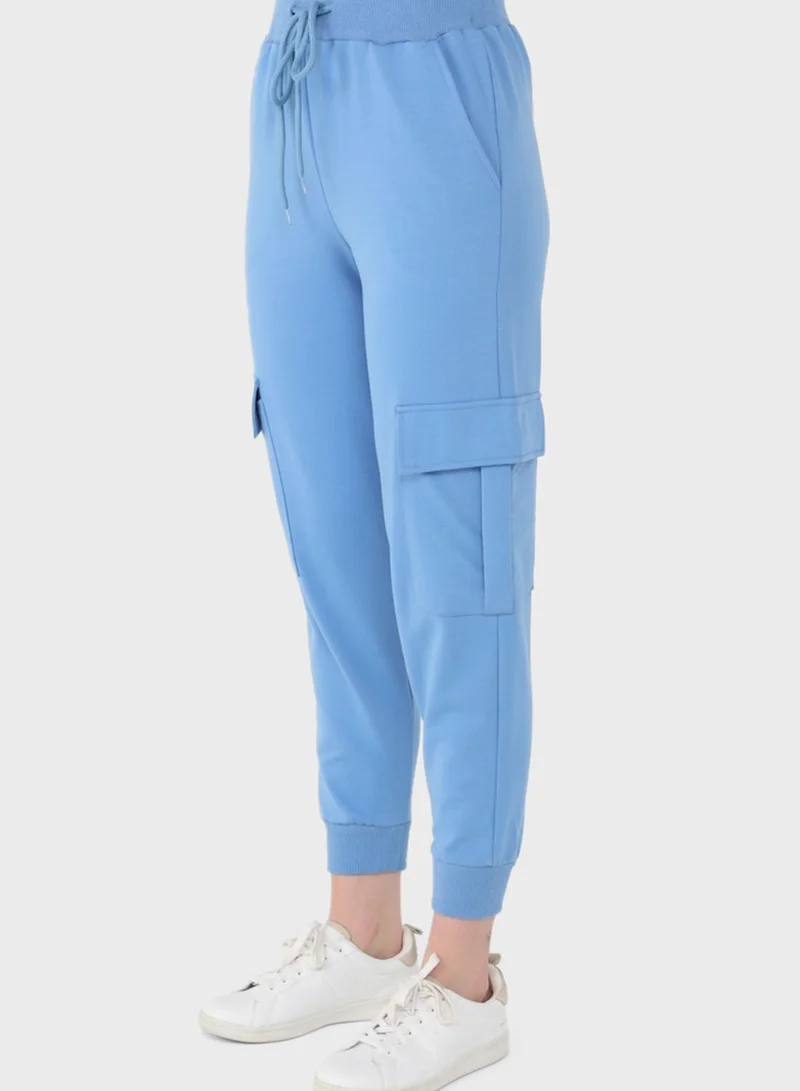 Benin by modanisa Pocket Detail High Waist Sweatpants