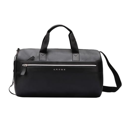 Cross Black Vegan Leather Duffel Bag for Men and Women (Unisex) - Image 1