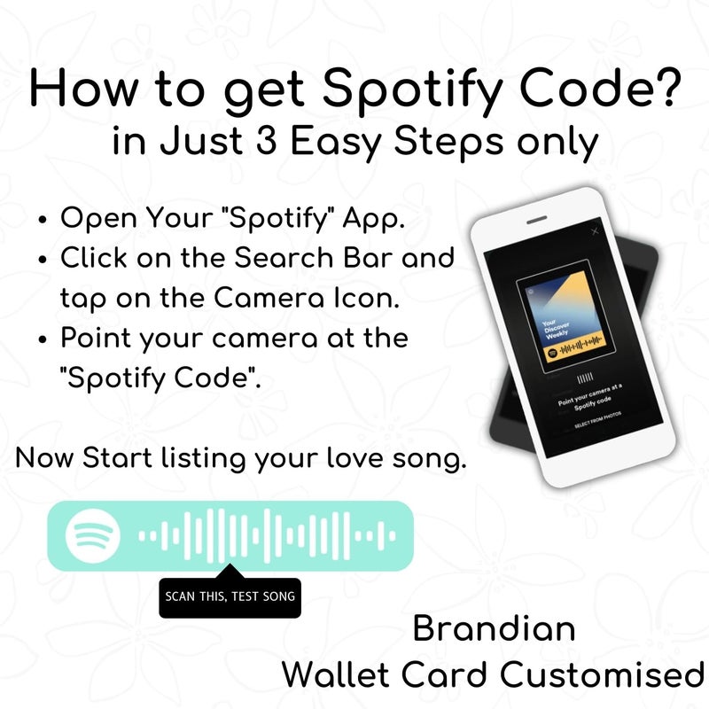 Brandian Brandian One Wallet Card Customised Personalised Gifts for Men You Adore With Spotify Song Photo Card and Music Player Design In Backside Special Thanksgiving - Image 5