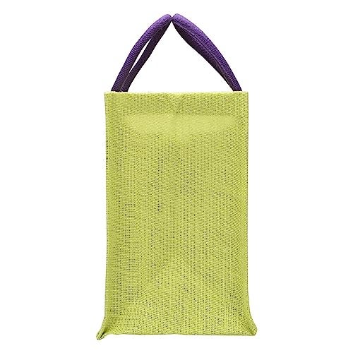 Jute Cottage Eco-Friendly Lunch Tote Bag for Men | Green Printed Jute Tiffin Bag with Zip | Handcrafted Sustainable Carry Bag for Office, Travel, Daily Use - Image 3