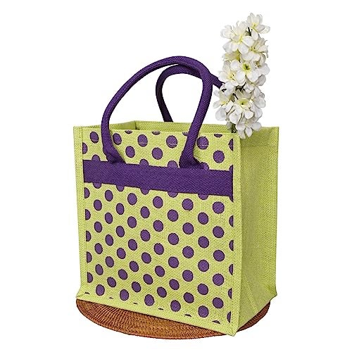Jute Cottage Eco-Friendly Lunch Tote Bag for Men | Green Printed Jute Tiffin Bag with Zip | Handcrafted Sustainable Carry Bag for Office, Travel, Daily Use - Image 5