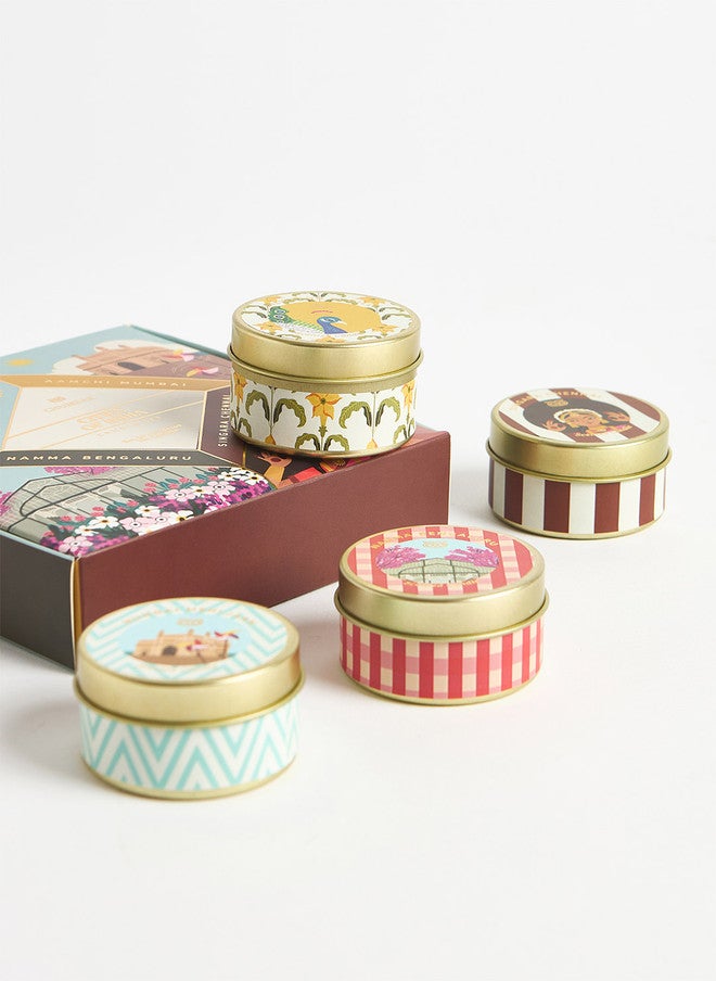 Chumbak Cities of India Tin Candles Gift Box | Set of 4 - Image 4