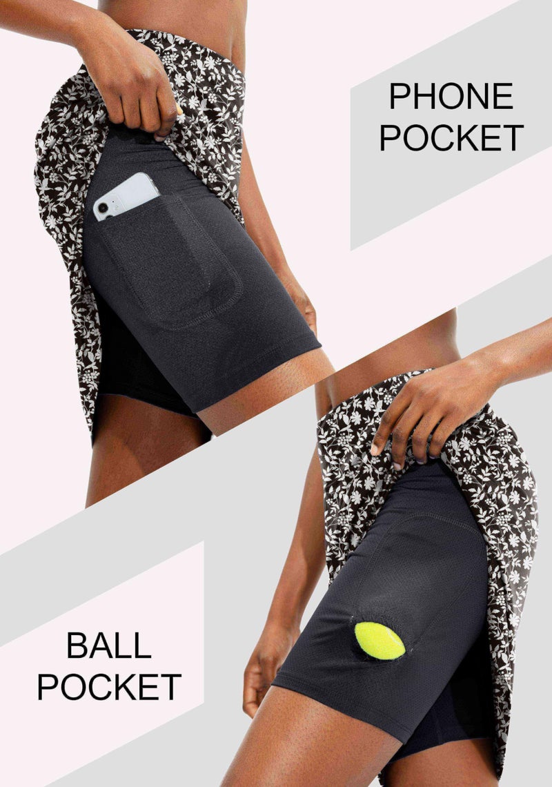 Viodia Women's 20" Knee Length Skorts Skirts Athletic Tennis Golf Skirt for Women Modest Sports Casual Summer Skirt with 5 Pockets - Image 3