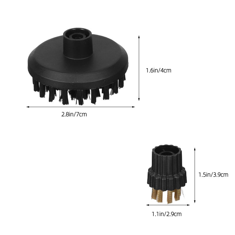 2Pcs Nylon Steam Cleaner Brush Heads For Tiles Hard Surfaces Copper Plated Replacement - Image 3