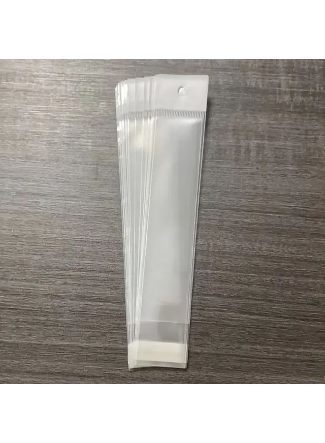 100 Pcs 4x16 Inches Long Strip Resealable OPP Bags For Bread Jewelry Packaging - Image 1